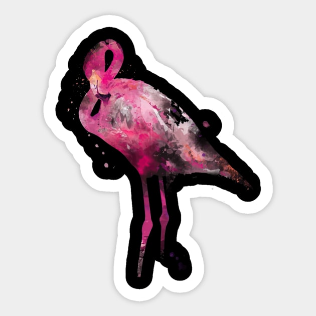 Pink Flamingo Sticker by ThomaneJohnson